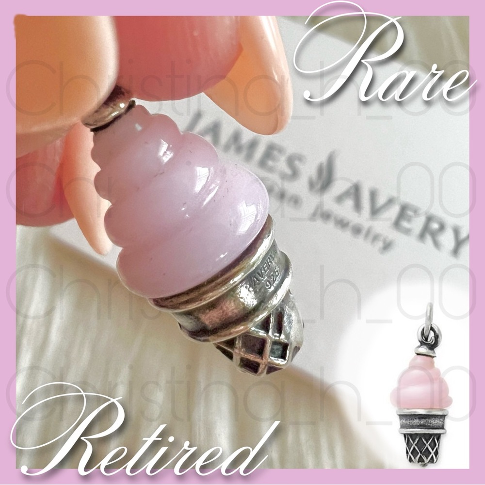 James Avery Rare Ice Cream Cone Charm Adorable Gem